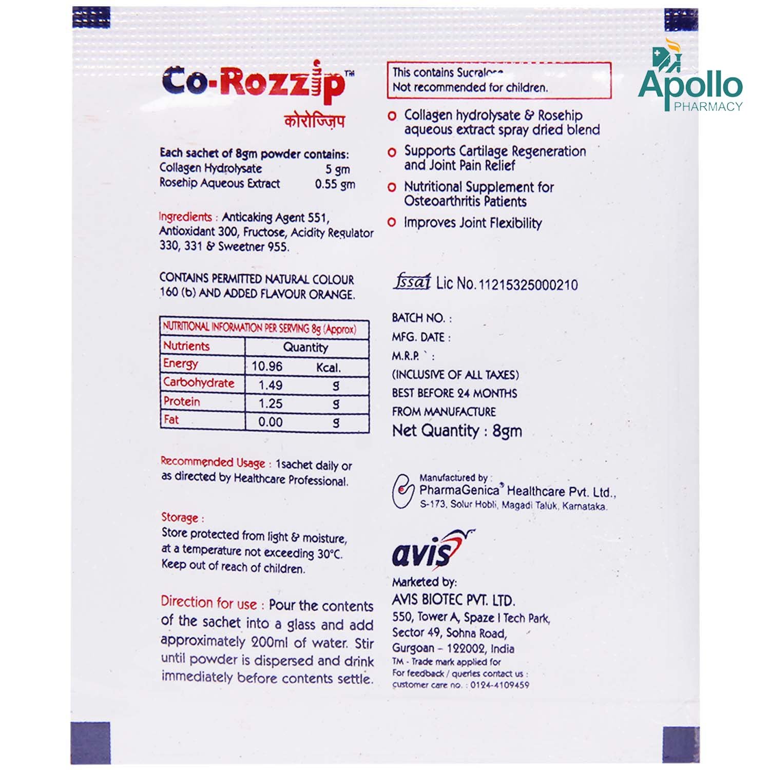CO Rozzip Sachet 8 gm, Pack of 1 CO Rozzip Sachet 8 gm, Pack of 1