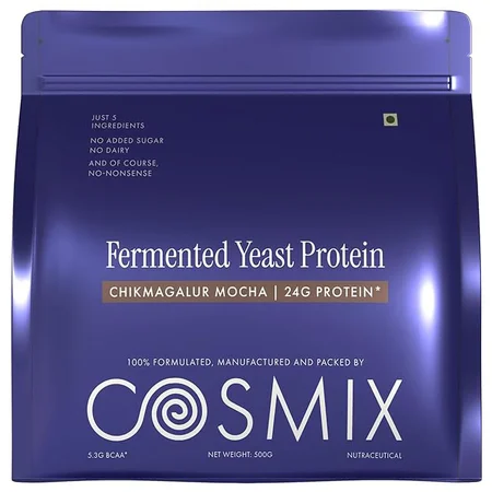 Cosmix 100% Fermented Yeast Protein Chikmagalur Mocha Powder, 500 gm