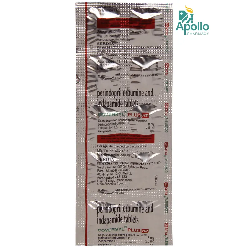 Buy Coversyl Plus HD Tablet online | Uses, Side Effects, Price and ...