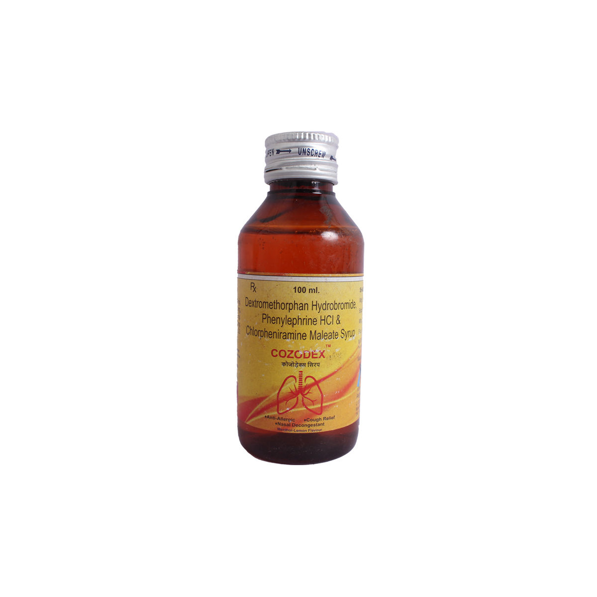 Buy Cozodex Menthol Lemon Syrup 100 ml Online