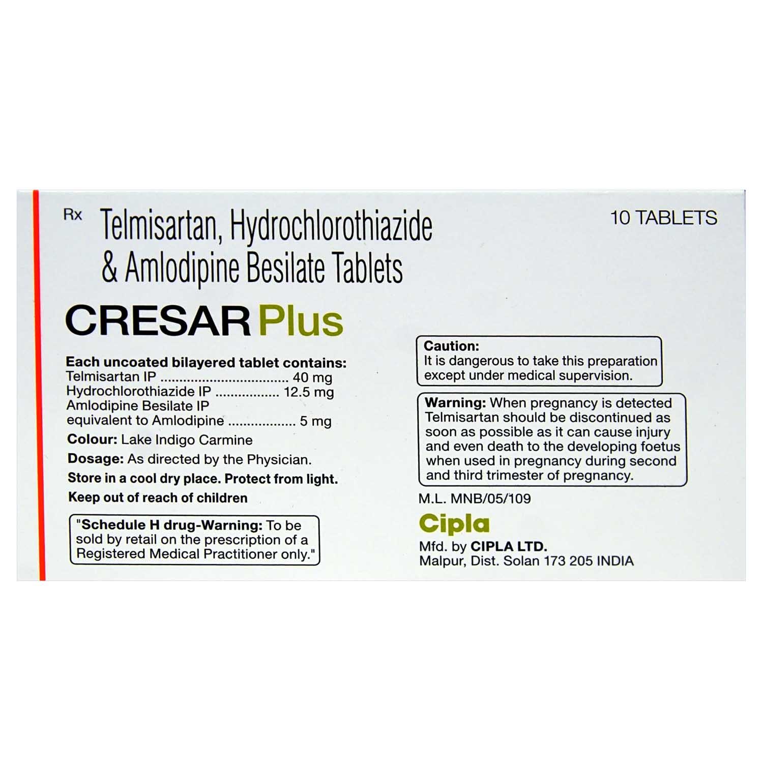 Cresar Plus Tablet 10's, Pack of 10 Cresar Plus Tablet 10's, Pack of 10