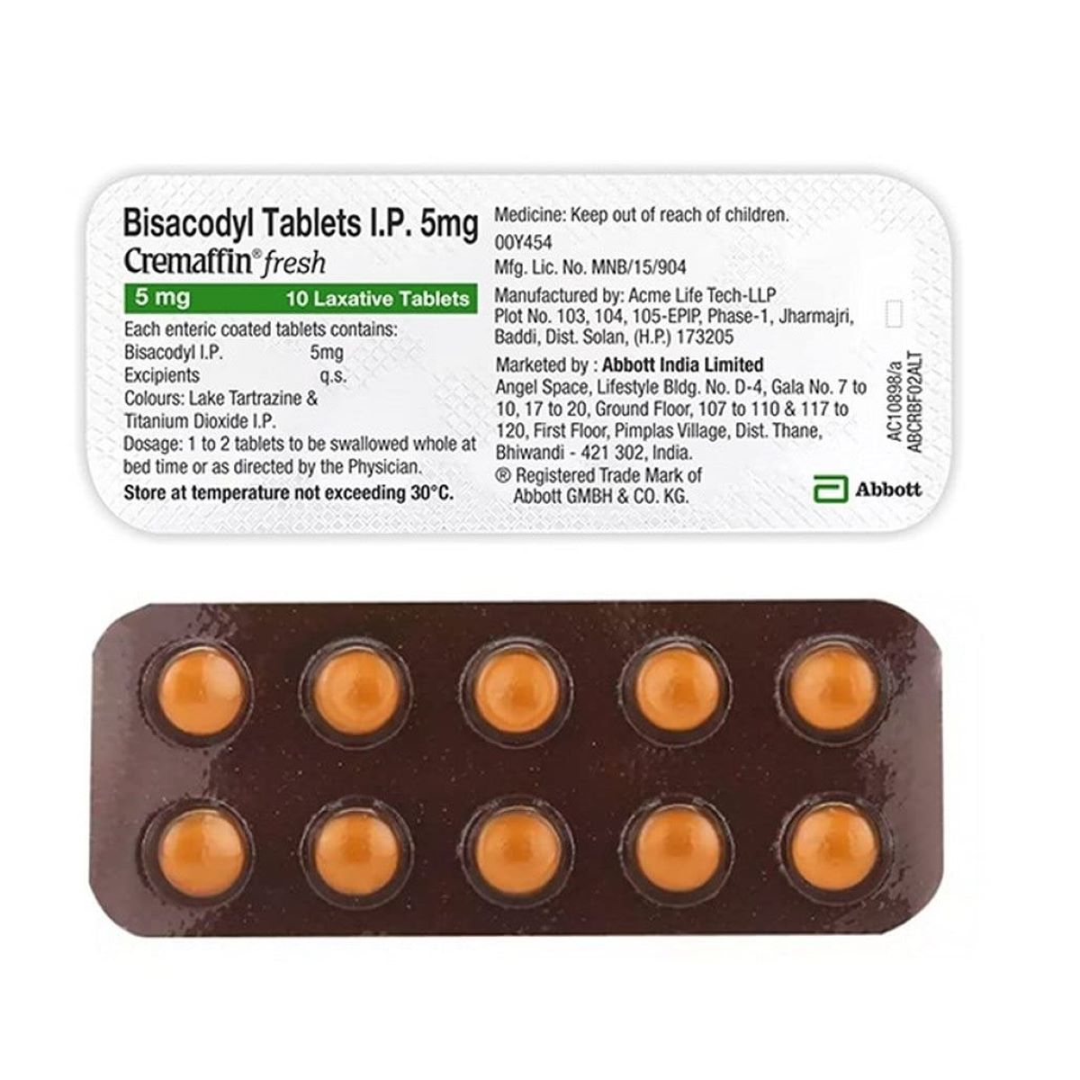 Cremaffin Fresh Tablet 10's, Pack of 10 TabletS Cremaffin Fresh Tablet 10's, Pack of 10 TabletS