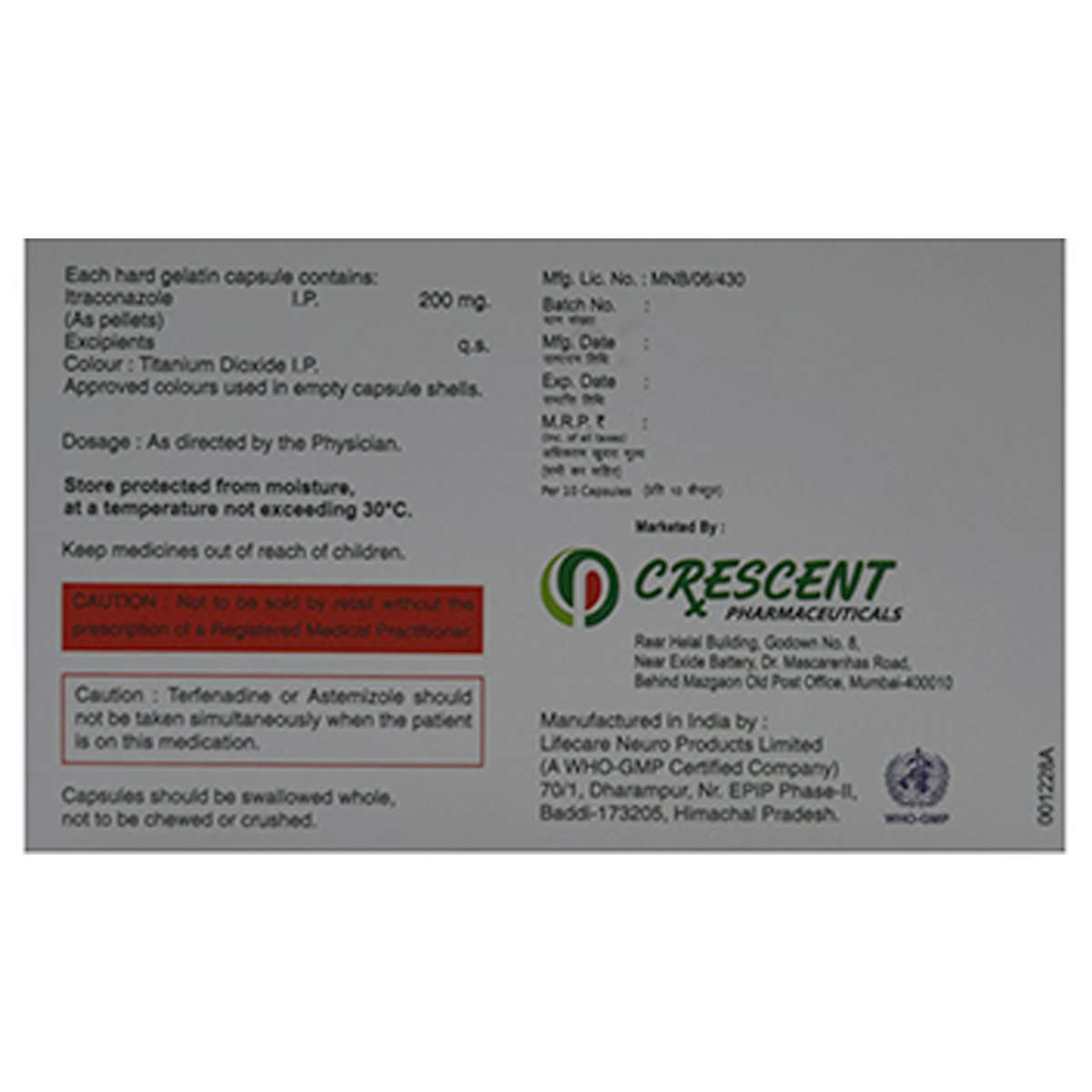 Cresitra 200 Capsule 10's, Pack of 10 Cresitra 200 Capsule 10's, Pack of 10