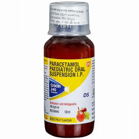Crocin 240 DS Mixed Fruit Suspension 100 ml