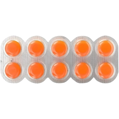 Crocin Cof &amp; Throat Orange Lozenges, 10 Count, Pack of 10