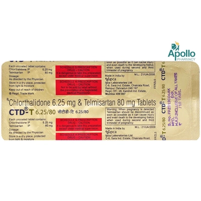 Ctd-T 6.25/80 Tablet 10's, Pack of 10 TABLETS