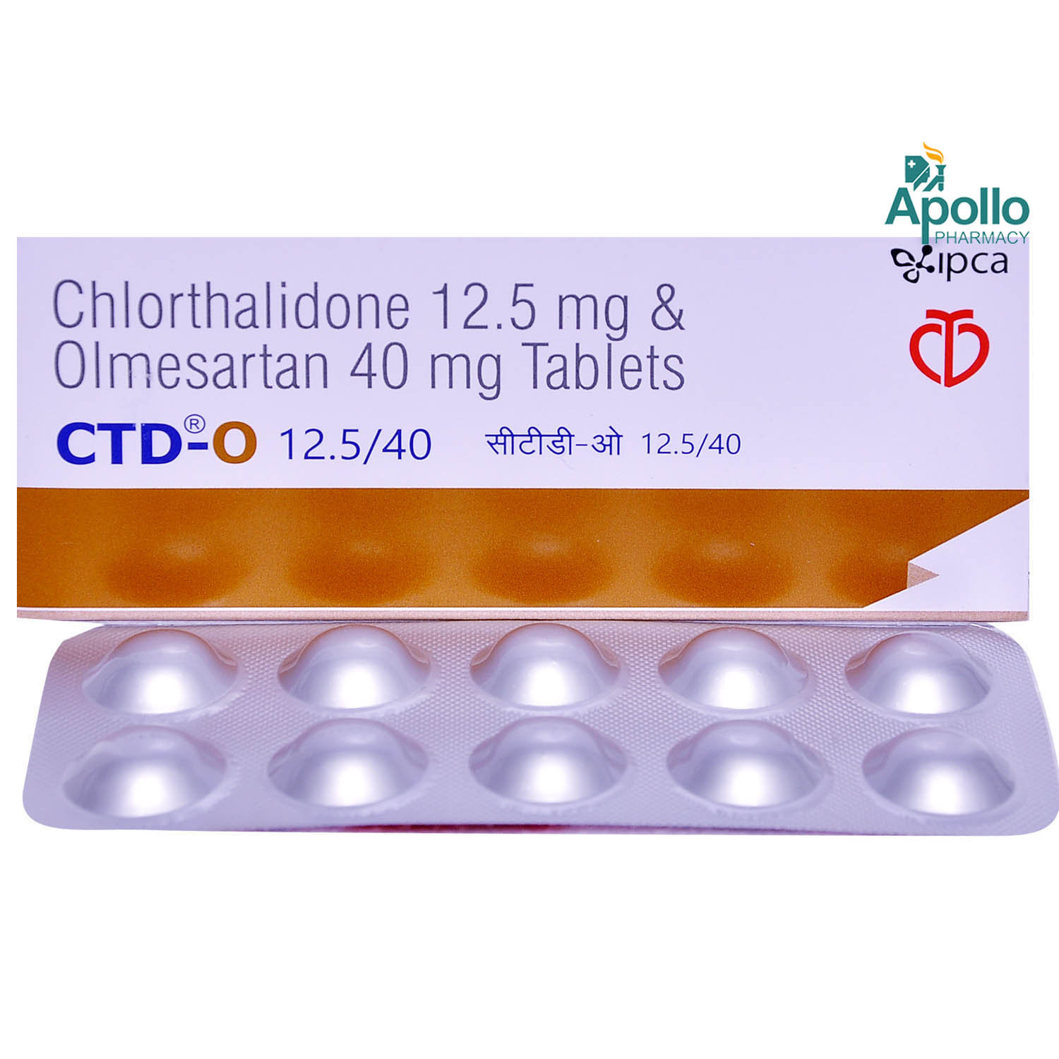 CTD-O 12.5/40 Tablet 10's, Pack of 10 TABLETS CTD-O 12.5/40 Tablet 10's, Pack of 10 TABLETS