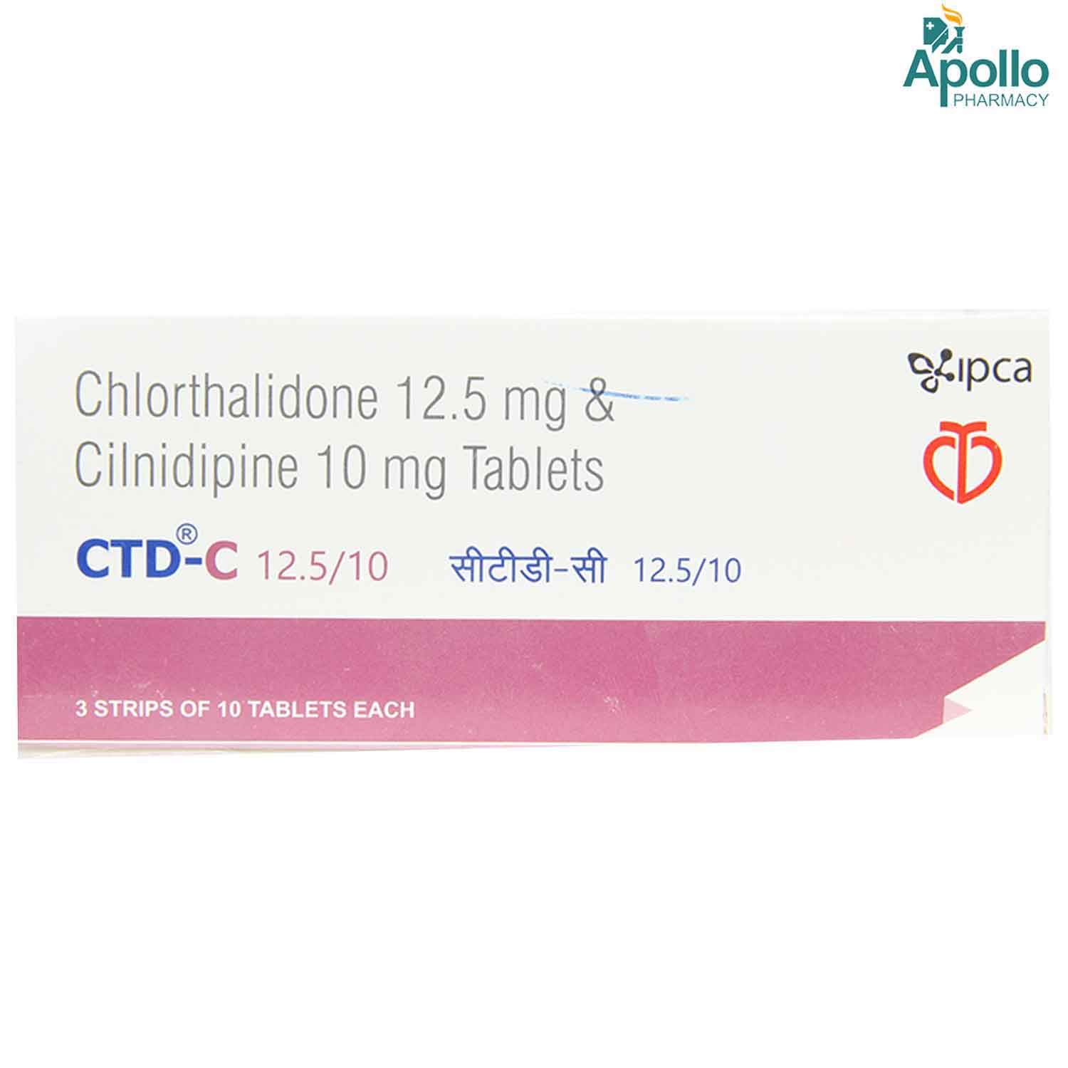 CTD C 12.5/10MG TABLET 10'S, Pack of 10 TabletS