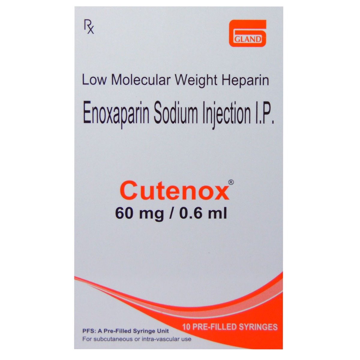 Cutenox 60mg Injection 0.6 ml, Pack of 1 INJECTION Cutenox 60mg Injection 0.6 ml, Pack of 1 INJECTION