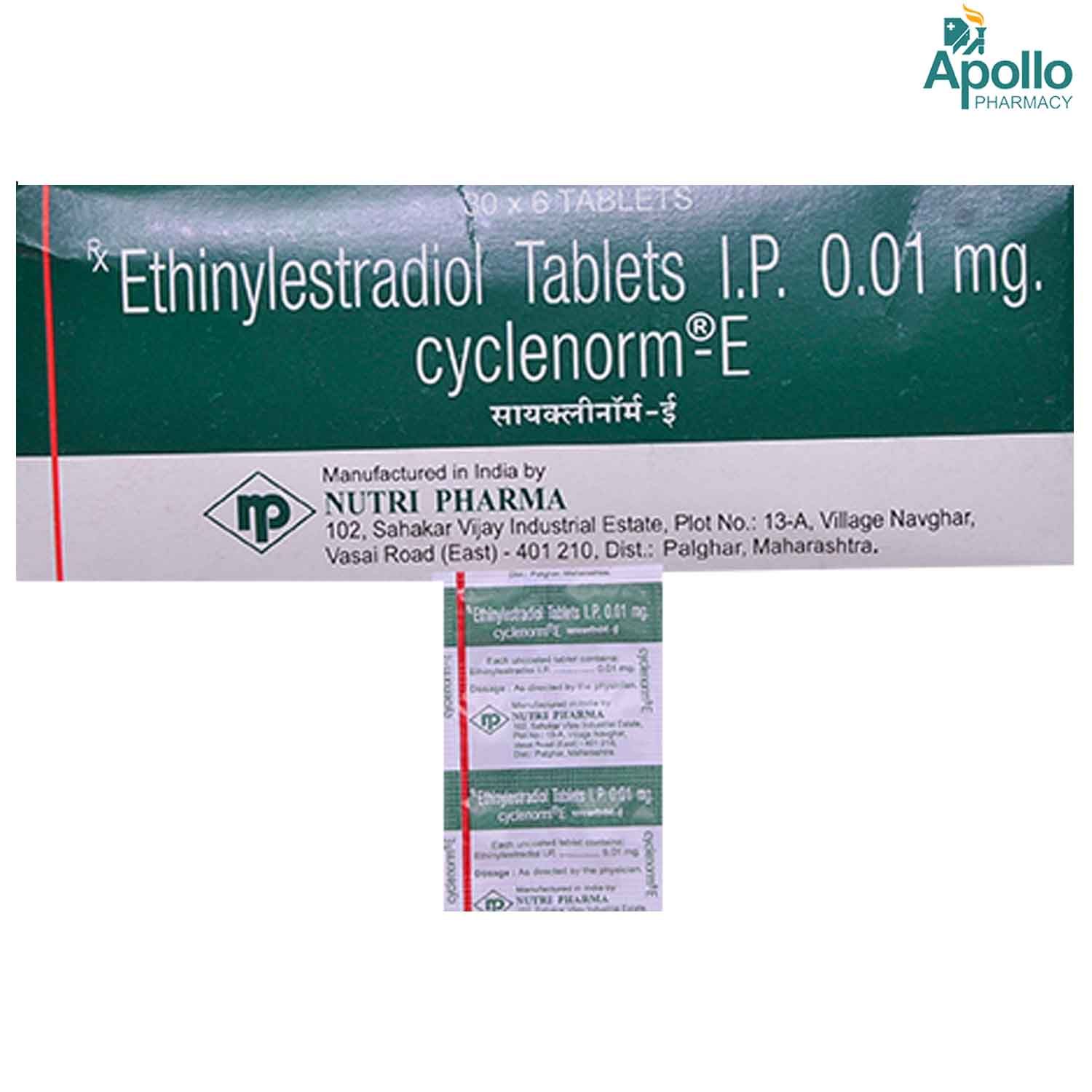 Buy Cyclenorm-E Tablet 6's Online