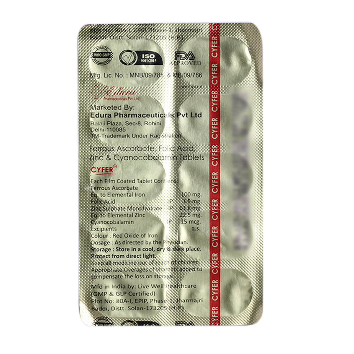 Cyfer Capsule 10's, Pack of 10 S