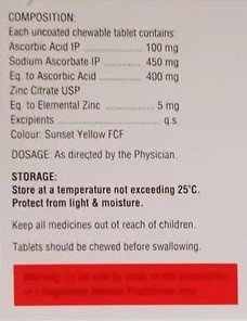 CZ-360 Orange Flavour Chewable Tablet 15's, Pack of 15 Chewable TabletS CZ-360 Orange Flavour Chewable Tablet 15's, Pack of 15 Chewable TabletS