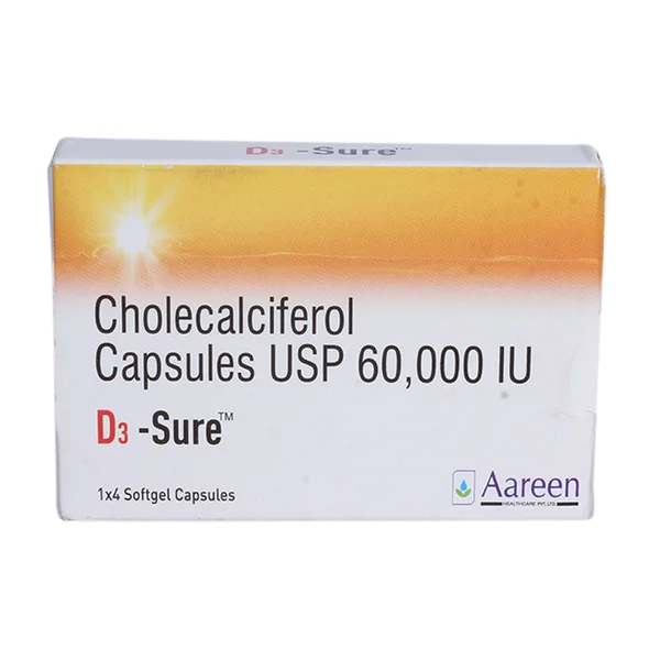 D3 Sure Soft Gelatin Capsule 4's