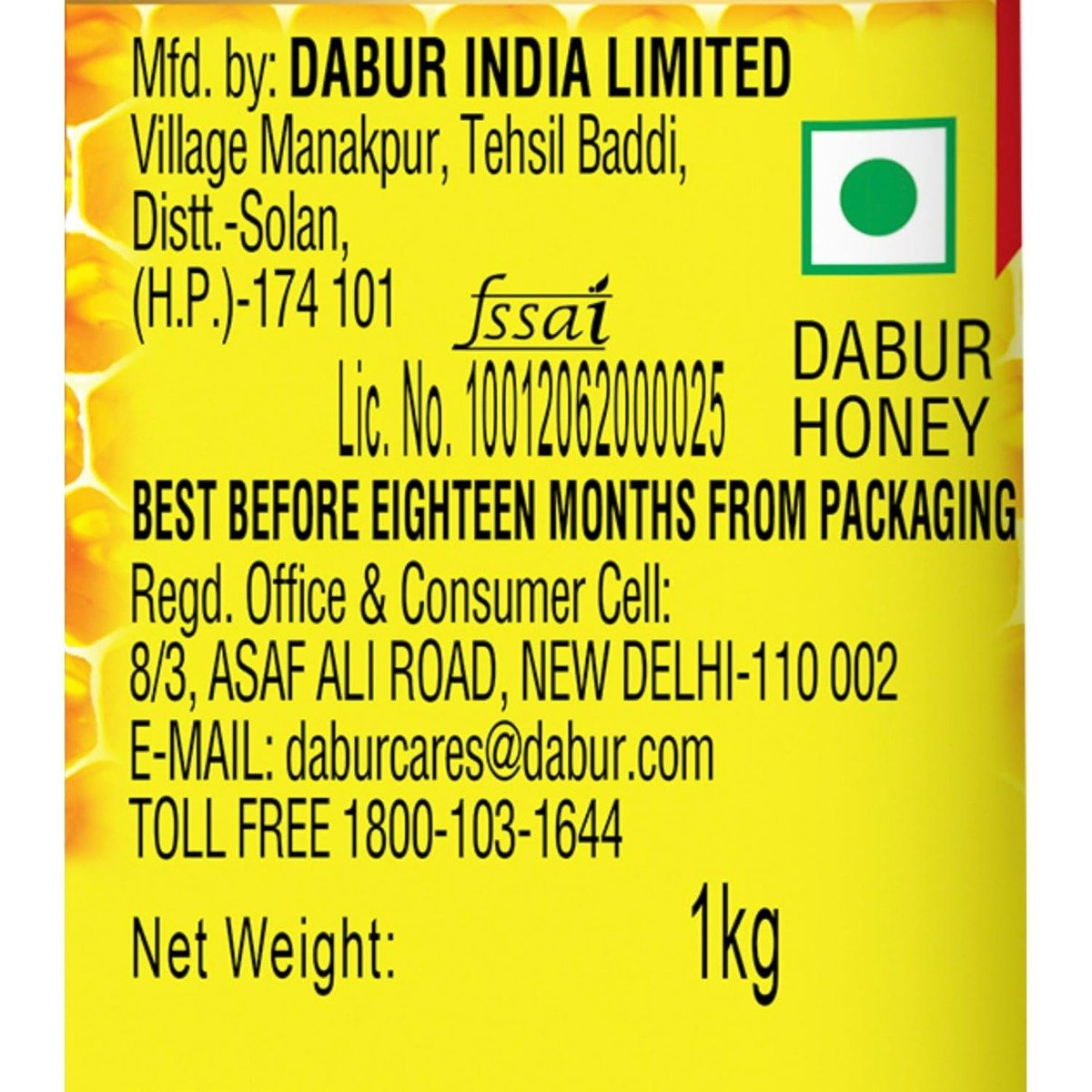 Dabur Honey, 1 Kg, Pack of 1 Dabur Honey, 1 Kg, Pack of 1
