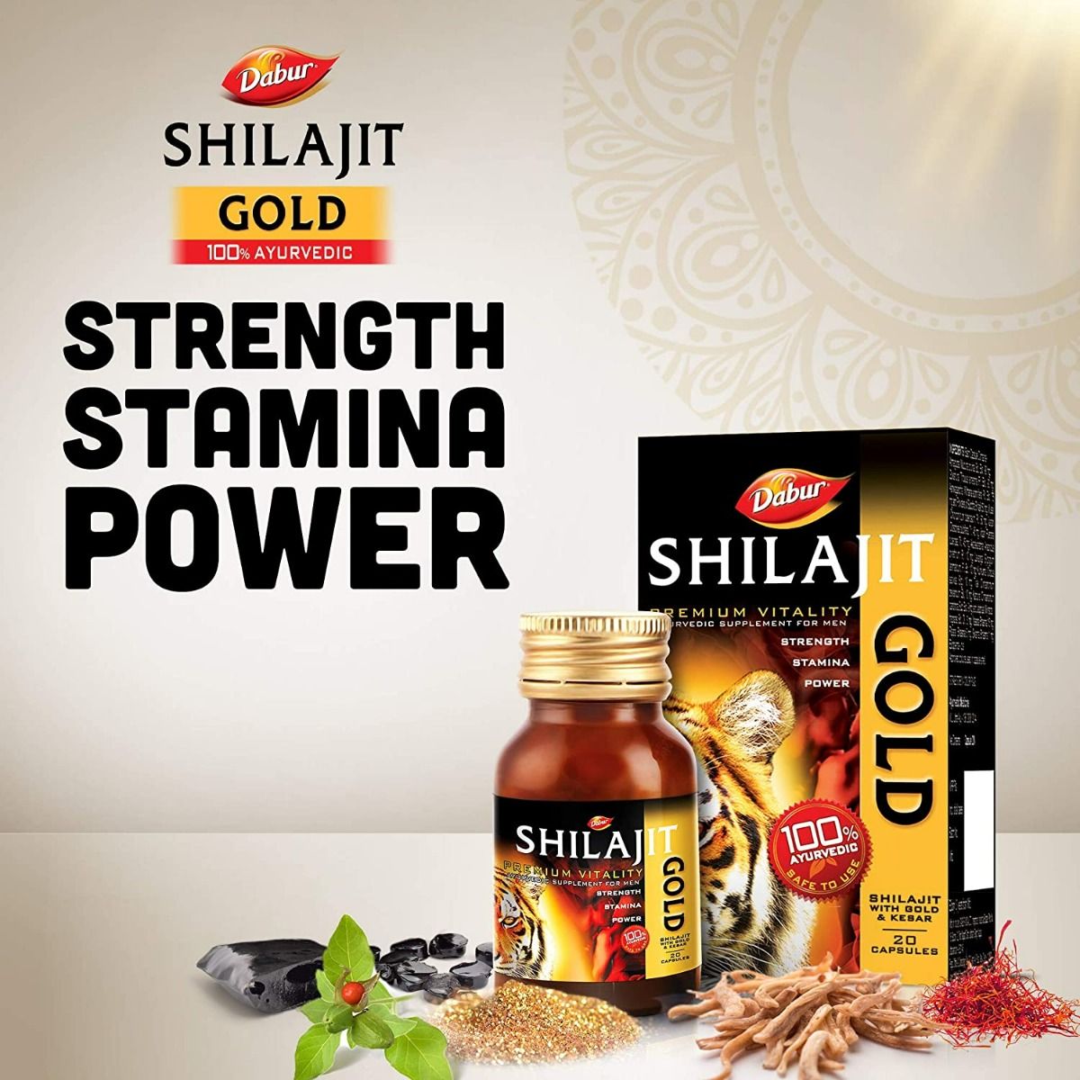 Dabur Shilajit Gold, 10 Capsules, Pack of 1 