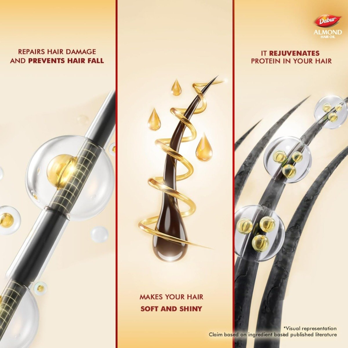 Dabur Almond Hair Oil, 95 ml, Pack of 1 Dabur Almond Hair Oil, 95 ml, Pack of 1