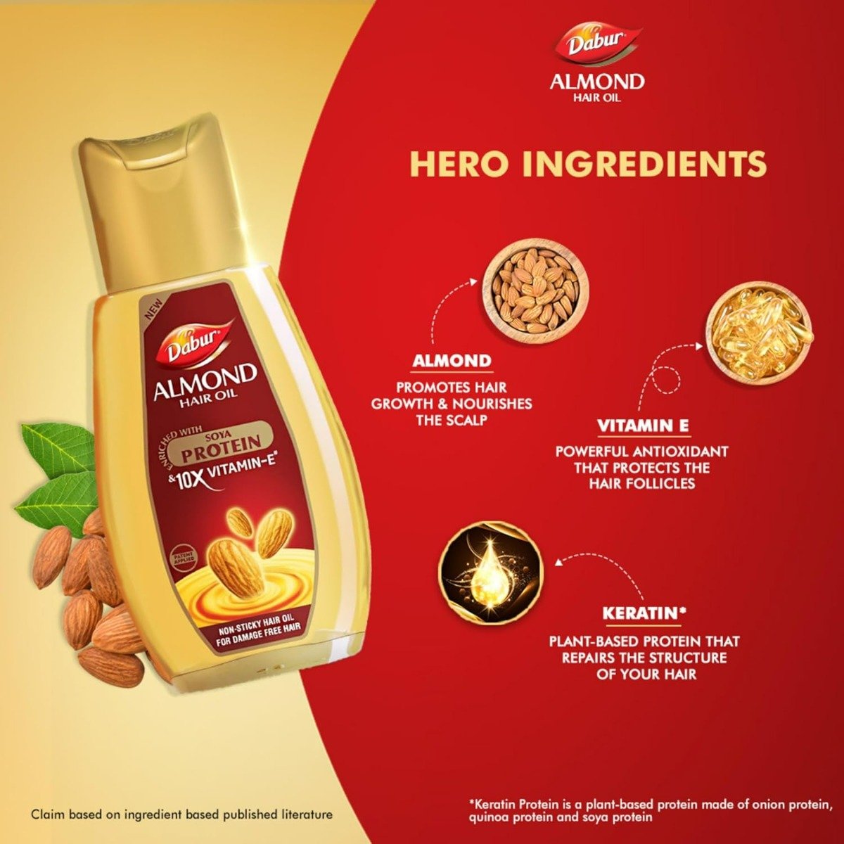 Dabur Almond Hair Oil, 95 ml, Pack of 1 Dabur Almond Hair Oil, 95 ml, Pack of 1