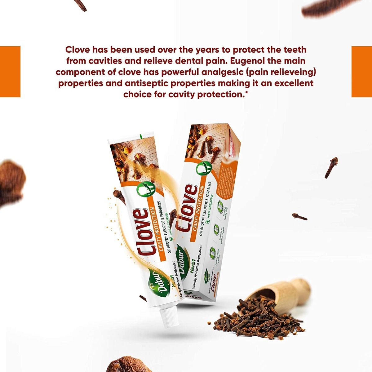 Dabur Herb'l Clove Cavity Protection Toothpaste, 100 gm Price, Uses ...