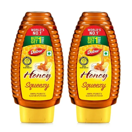 Dabur Honey Squeezy, 225 gm (Buy 1 Get 1 Free)