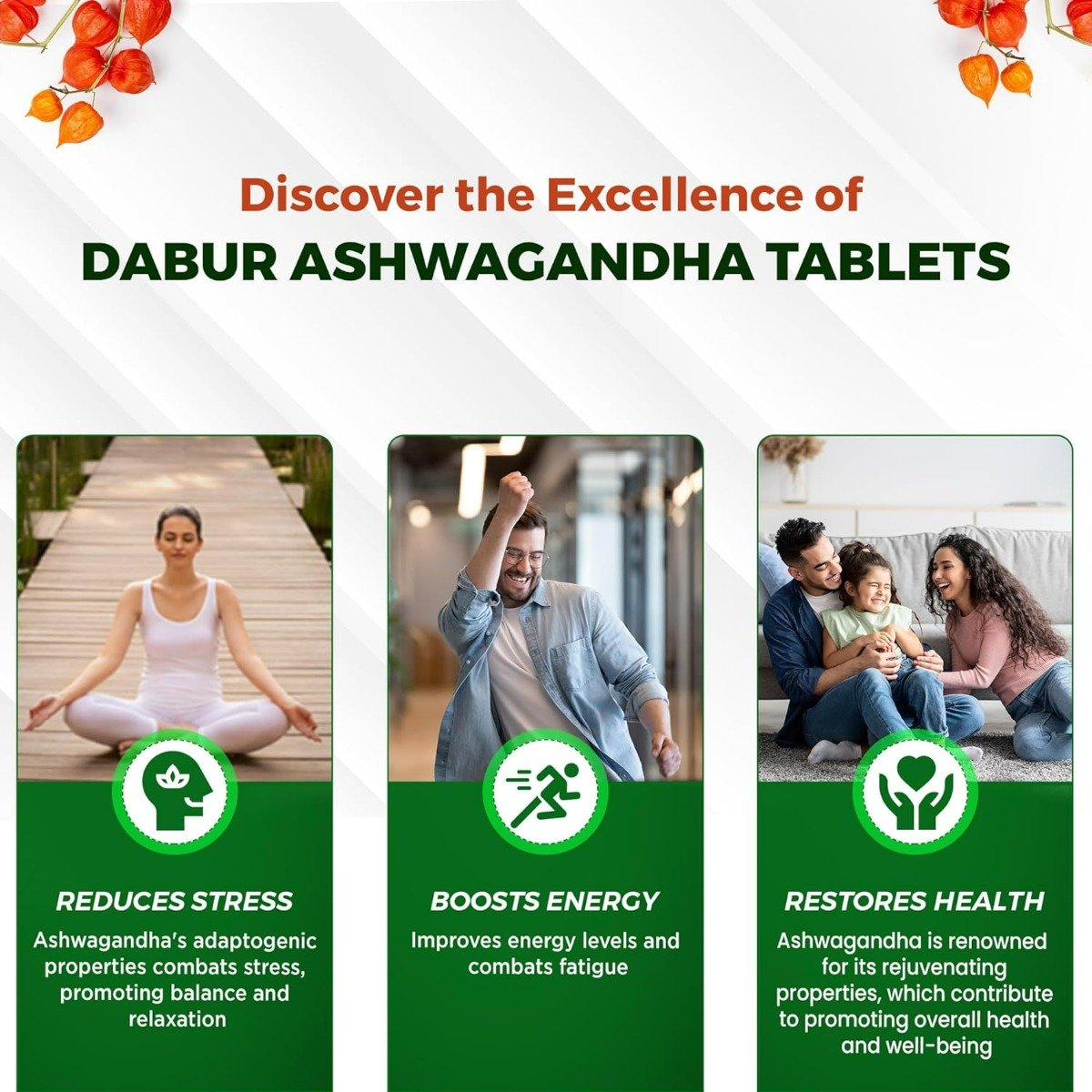 Dabur Ashwagandha for Immunity Booster, 60 Tablets, Pack of 1 Dabur Ashwagandha for Immunity Booster, 60 Tablets, Pack of 1