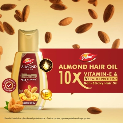 Dabur Almond Hair Oil, 290 ml, Pack of 1