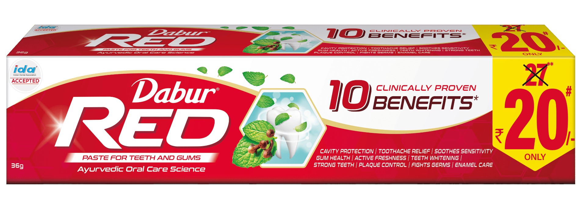 Dabur Red Toothpaste, 36 gm, Pack of 1 Dabur Red Toothpaste, 36 gm, Pack of 1