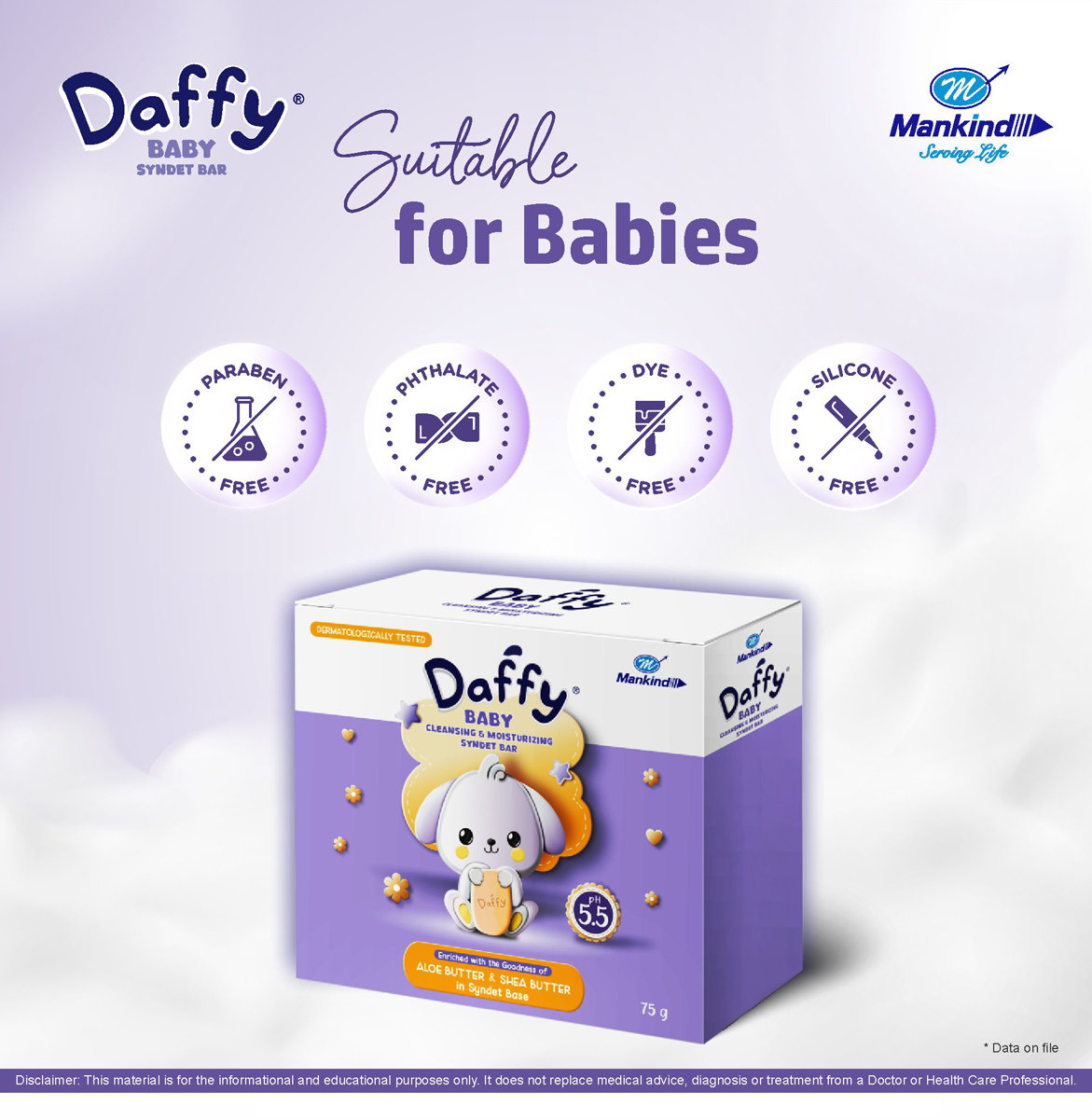 Daffy Bathing Bar 75 gm | With Goodness Of Aloe Vera & Shea Butter | Moisturises Skin | Keep Skin Soft, Supple & Healthy, Pack of 1 Daffy Bathing Bar 75 gm | With Goodness Of Aloe Vera & Shea Butter | Moisturises Skin | Keep Skin Soft, Supple & Healthy, Pack of 1
