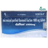 Daflon 1000 mg Tablet 10's, Pack of 10 TABLETS