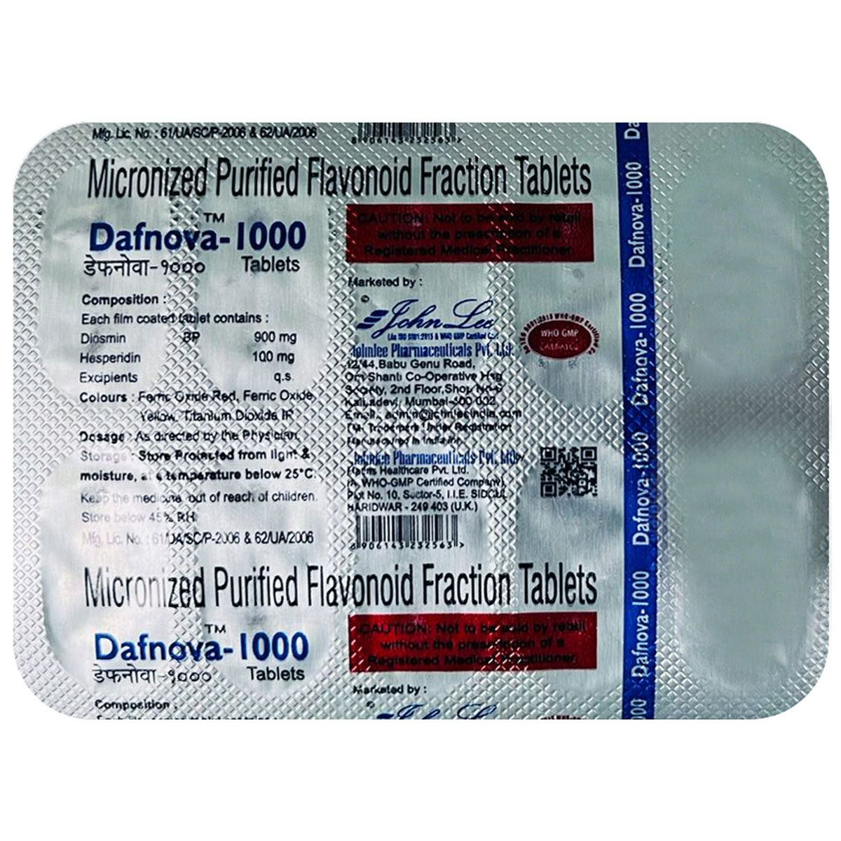 Buy Dafnova-1000 Tablet 10's Online