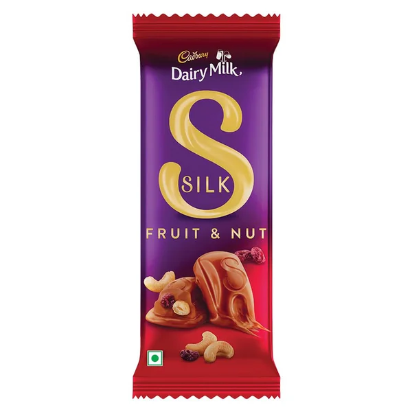 Cadbury Dairy Milk Silk Fruit &amp; Nut chocolate Bar, 55 gm, Pack of 1