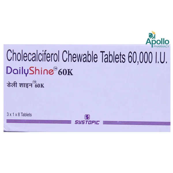 Dailyshine 60K Tablet 8's, Pack of 8