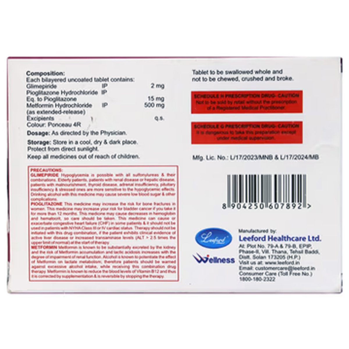 Dailyglim PM 2 Tablet 10's, Pack of 10 TABLETS Dailyglim PM 2 Tablet 10's, Pack of 10 TABLETS