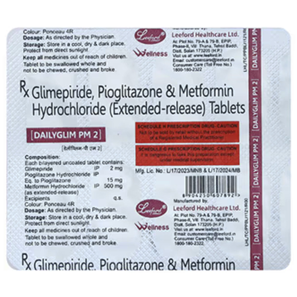 Dailyglim PM 2 Tablet 10's, Pack of 10 TABLETS Dailyglim PM 2 Tablet 10's, Pack of 10 TABLETS