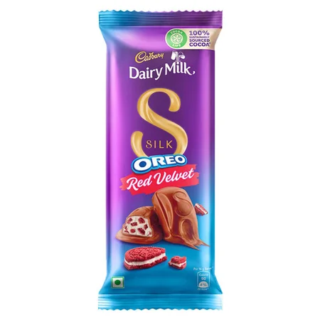 Cadbury Dairy Milk Silk Oreo Red Velvet Chocolate Bar, 130 gm