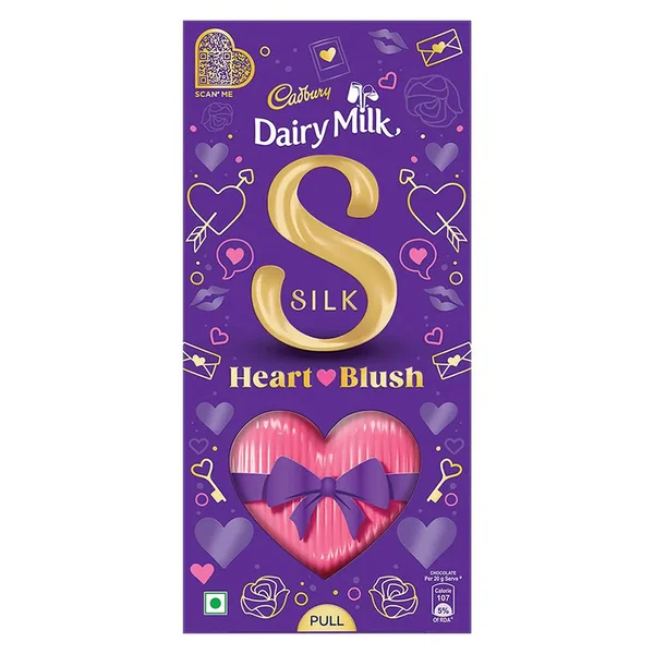Cadbury Dairy Milk Silk Heart and Blush Chocolate, 250 gm, Pack of 1