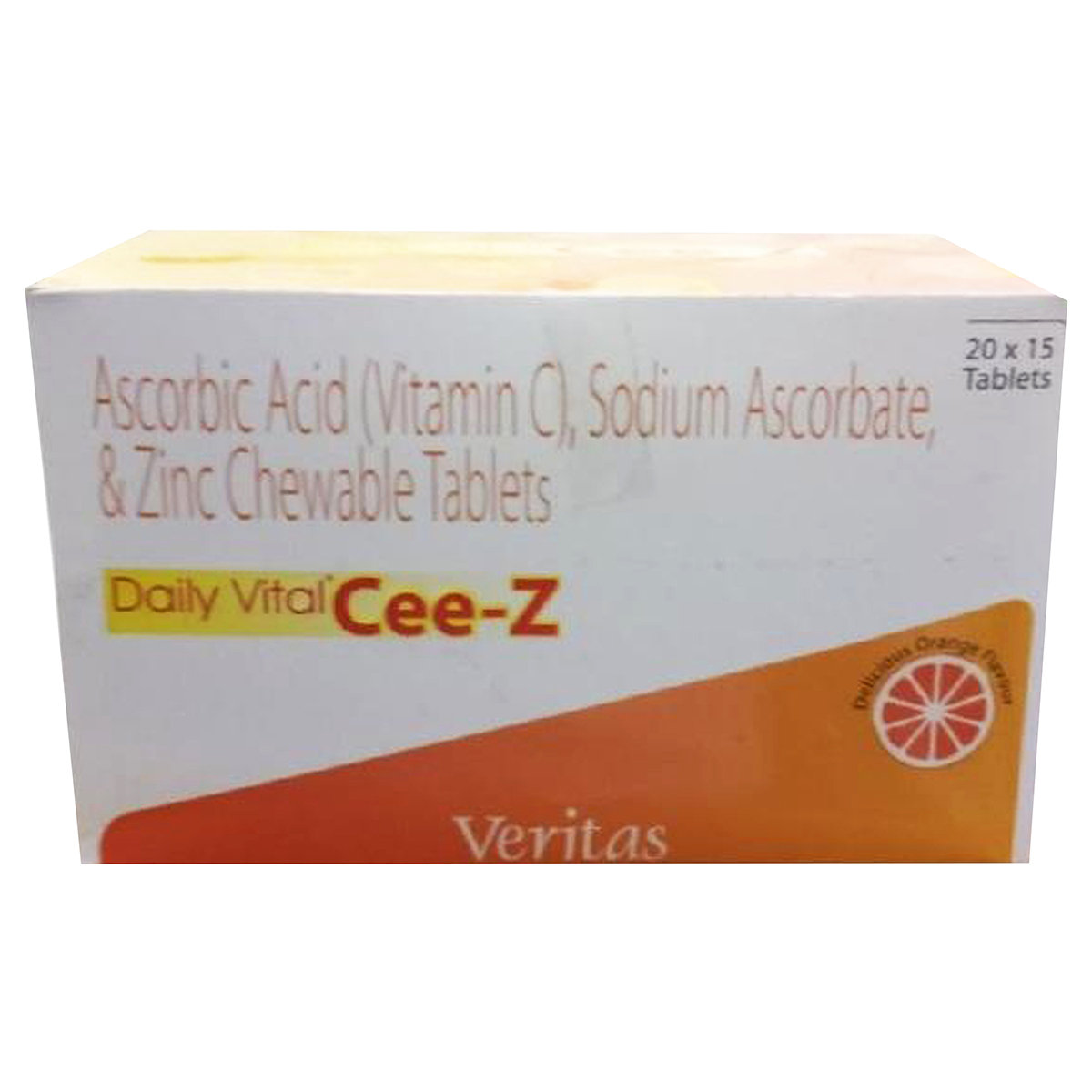 Buy Daily Vital Cee-Z Orange Flavour Chewable Tablet 15's Online