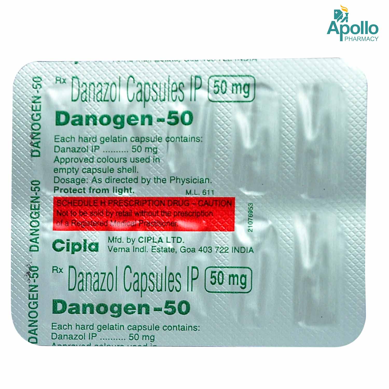 Danogen-50 Capsule 10's, Pack of 10 CAPSULES Danogen-50 Capsule 10's, Pack of 10 CAPSULES