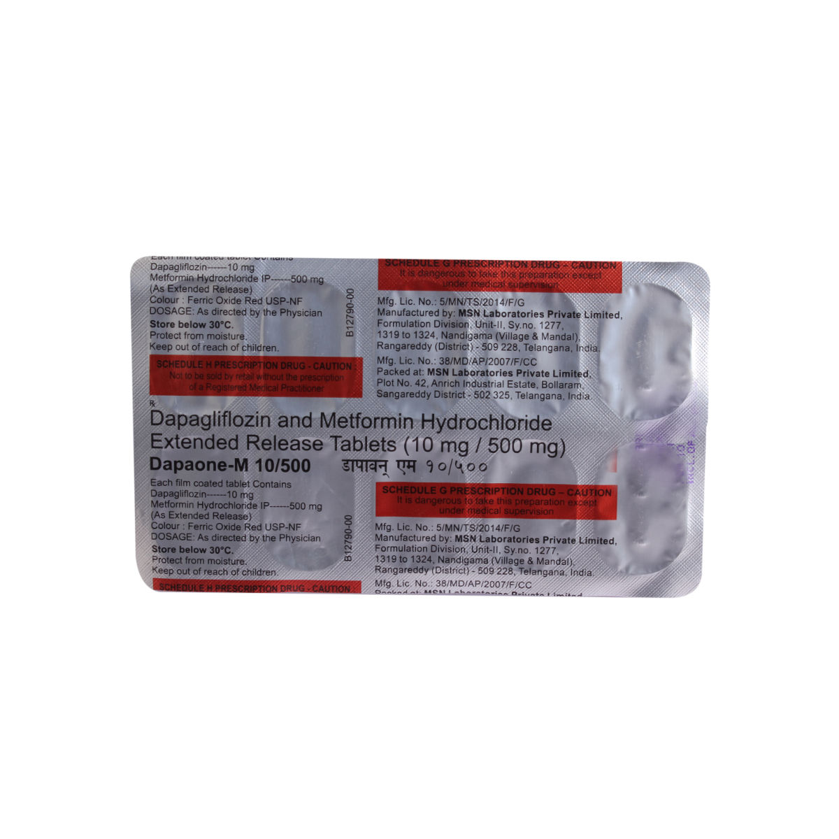 Dapaone M 10/500 Tablet 10's, Pack of 10 TABLETS