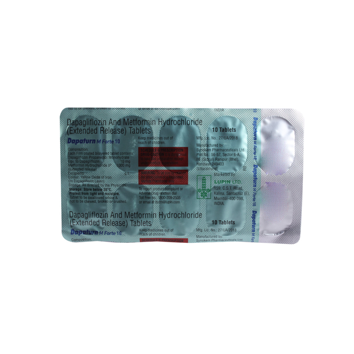 Dapaturn M Forte 10 Tablet 10's, Pack of 10 TABLETS Dapaturn M Forte 10 Tablet 10's, Pack of 10 TABLETS