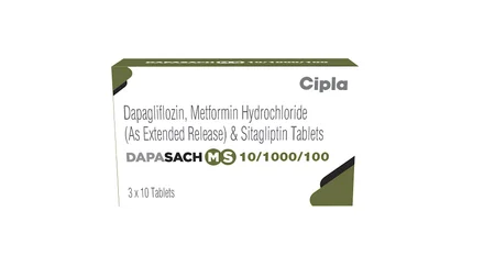 Dapasach MS 10/1000/100 Tablet 10's