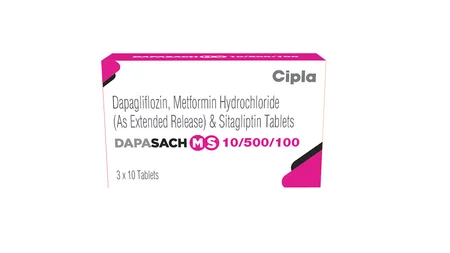 Dapasach MS 10/500/100 Tablet 10's