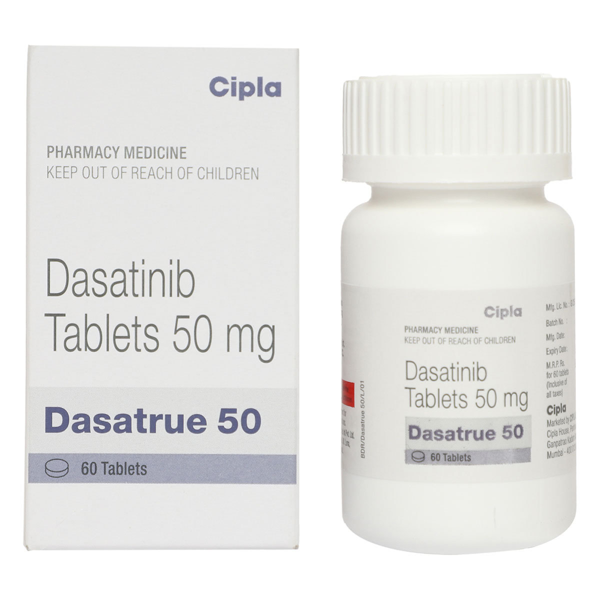 Buy Dasatrue 50mg Tablet 60's Online