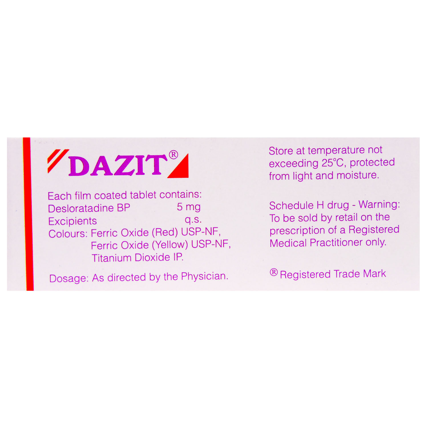 Dazit Tablet 10's, Pack of 10 TABLETS