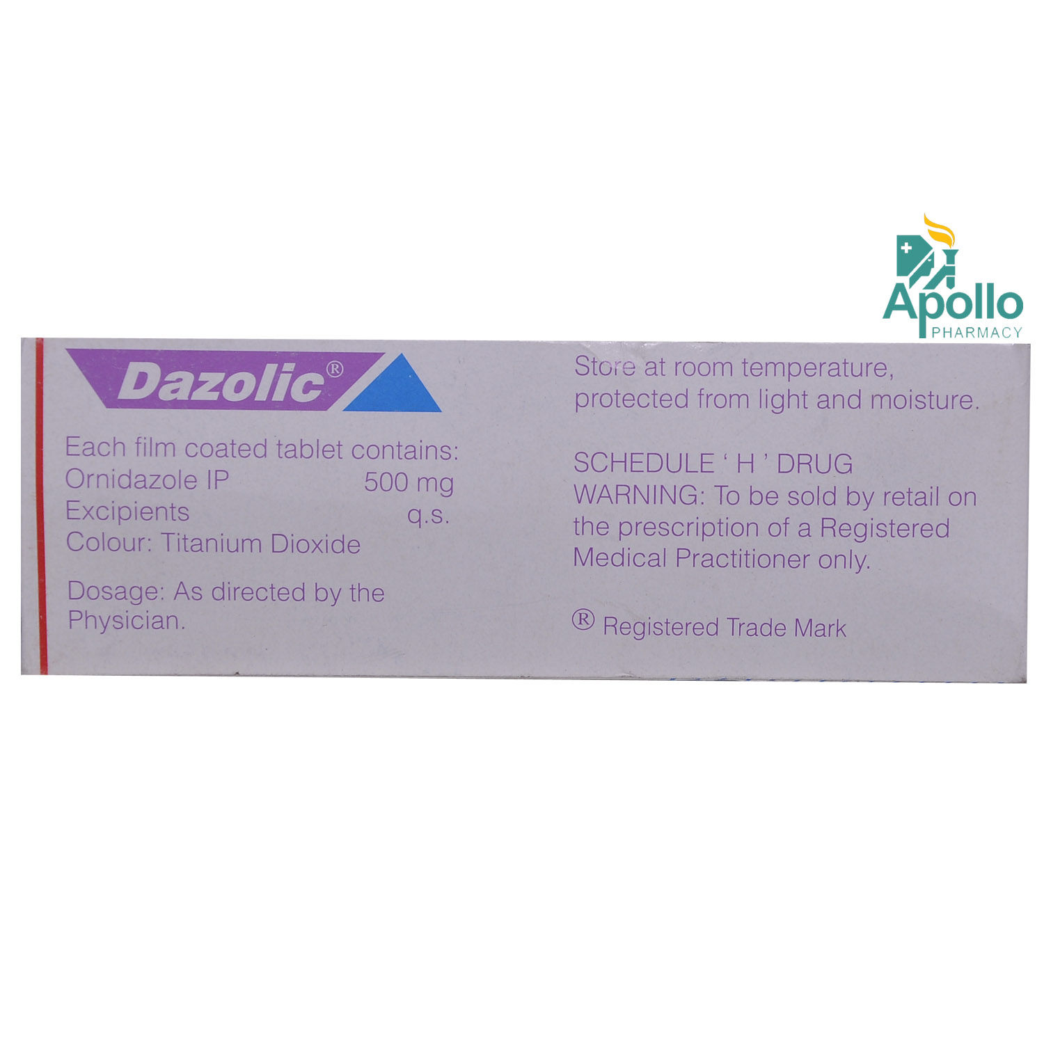 Dazolic Tablet 10's Price, Uses, Side Effects, Composition - Apollo ...