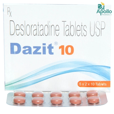 Dazit 10 Tablet 10's, Pack of 10 TABLETS