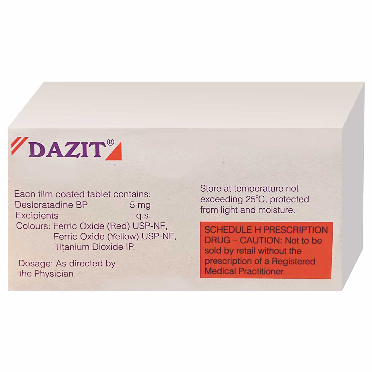 Dazit Tablet 15's, Pack of 15 TABLETS Dazit Tablet 15's, Pack of 15 TABLETS
