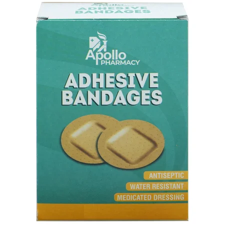 Apollo Pharmacy Adhesive Round Bandage Wash Proof, 1 Count