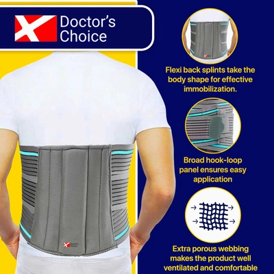 Doctor's Choice Premium Lumbo Sacral Belt Expandable Medium DC-02, 1 Count, Pack of 1