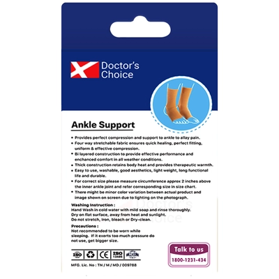 Doctor's Choice Premium Ankle Support four Way Expandable Large DC-09, 1 Pair, Pack of 1