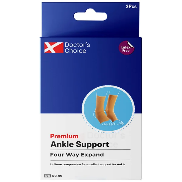 Doctor's Choice Premium Ankle Support four Way Expandable Medium DC-09, 1 Pair, Pack of 1